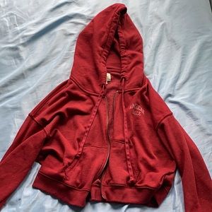 American Eagle cropped zip-up hoodie size medium